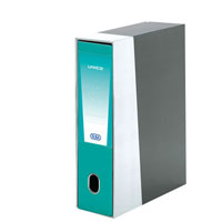 Registratore unico legale dorso 8 cm verde acqua di marca FAVORIT, misura 28,5x35 cm, completo di custodia in match con il colore del registraor. 8006779049501 | initpc.it