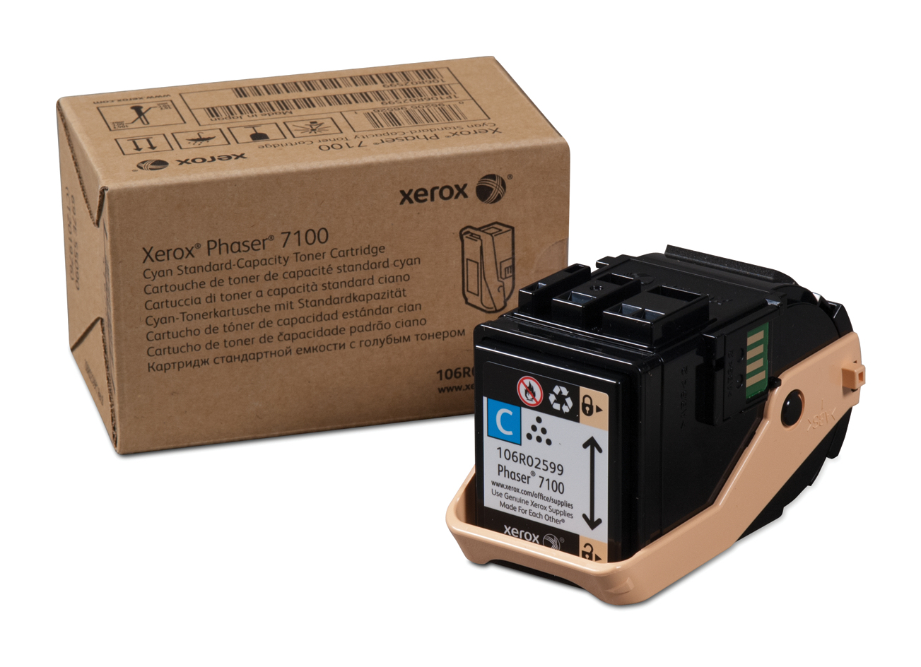 TONER CIANO STD PHASER 7100 SING, compatto e di alta qualità per stampanti Xerox, riduci il consumo di inchiostro con questo toner singolo. 0095205965261 | initpc.it