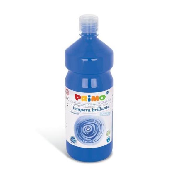 Tempera blu oltramarino di alta qualità della marca Primo, contenente 1000 ml in un'unica bottiglia. 8006919062049 | initpc.it