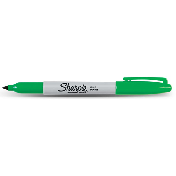 Acquaforte CF12 da disegno con calce, colore verde chiaro, marca Sharpie. 3501170810965 | initpc.it