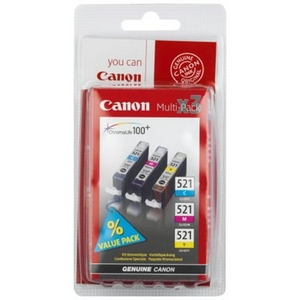 Cli 521c M Y Multipack Blister Canon Supplies Ink Hv 2934b010 8714574525808