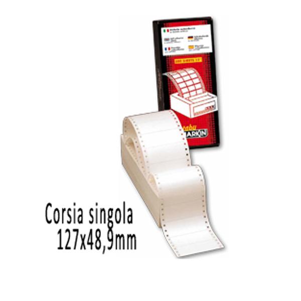 Scatola 3000 Etichette Adesive S615 127x48 9mm Corsia Singola Markin 200s615 8007047007650