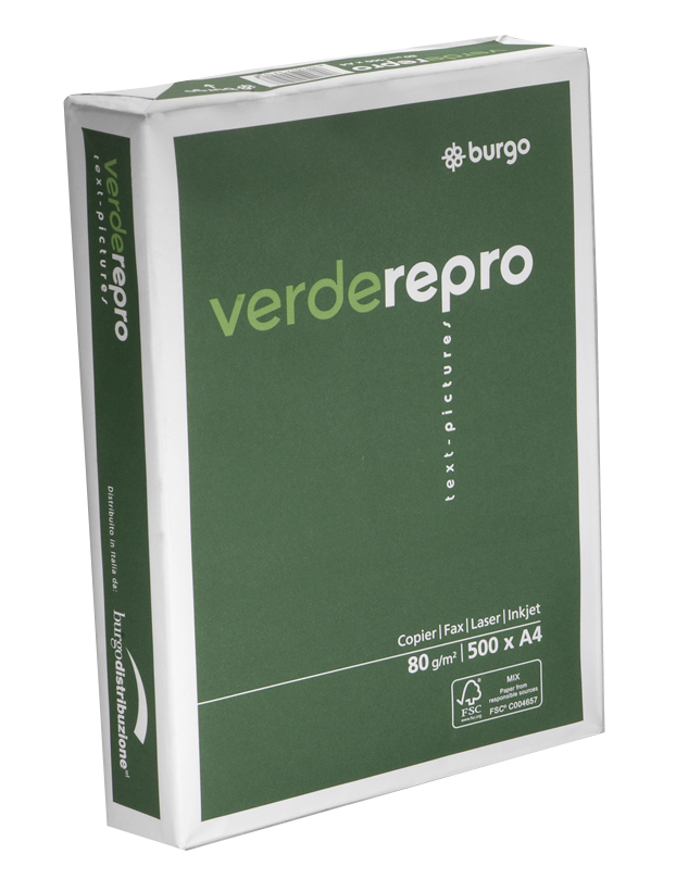 Carta Fotocopie Burgo Verde Repro 80s 210x297mm 80gr 1104425 8132 8021047421018