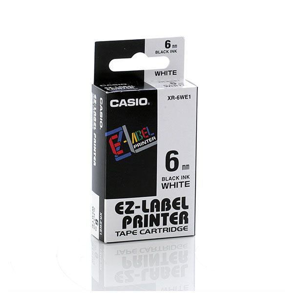 Nastro Casio 6mm X 8mt Nero su Bianco Xr6we 4971850120469