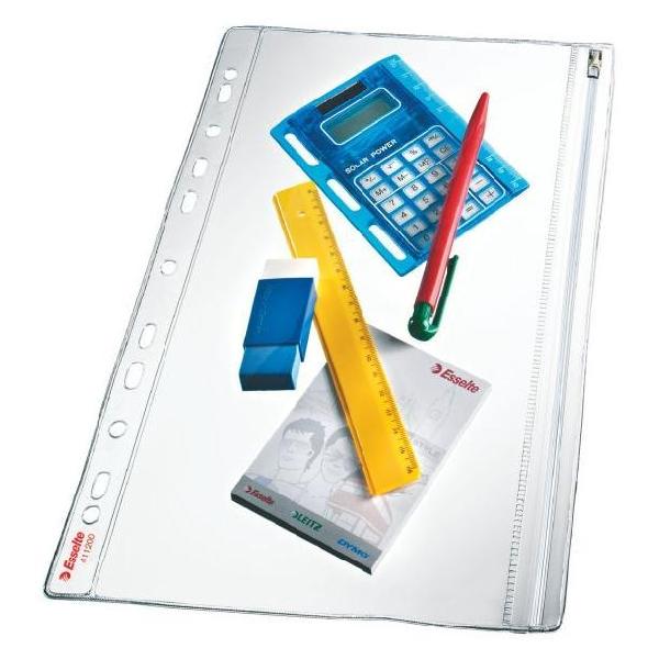 CF5BUSTE PERF CHIUSURA ZIP A4 di Esselte, buste da archivio con chiusura a zip perfetta per formati standard A4. 3034154112002 | initpc.it