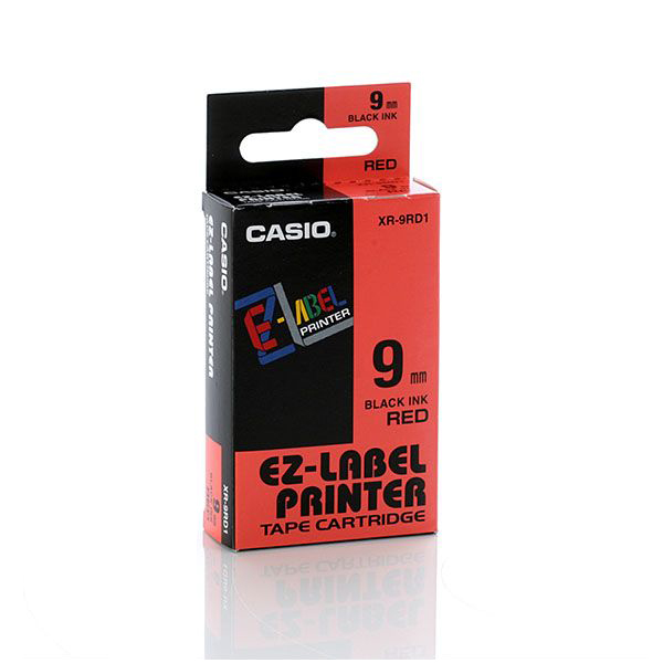 Nastro Casio 9mm X 8mt Nero su Rosso Xr 9rd 4971850117445