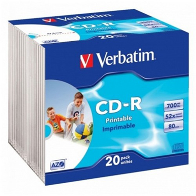 Cd R 80 Min 700 Mb Verbatim Printable Verbatim 43325 0023942433248