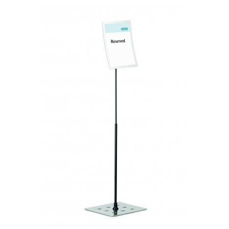 Espositore da terra DURAVIEW STAND A4 in argento metallizzato, prodotto DURABLE con design moderno e funzionalità di alta qualità. 4005546406503 | initpc.it