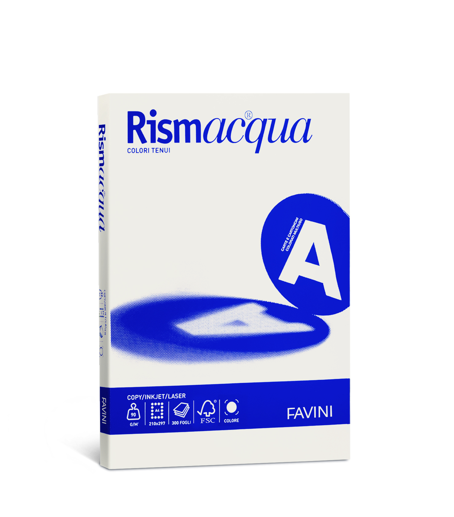 RisMacqua carta colorata avorio, 200 g/m², formato A4, 21 x 29 cm, 7 cartoncini con 50 risme da 110 fogli 8007057615395 | initpc.it