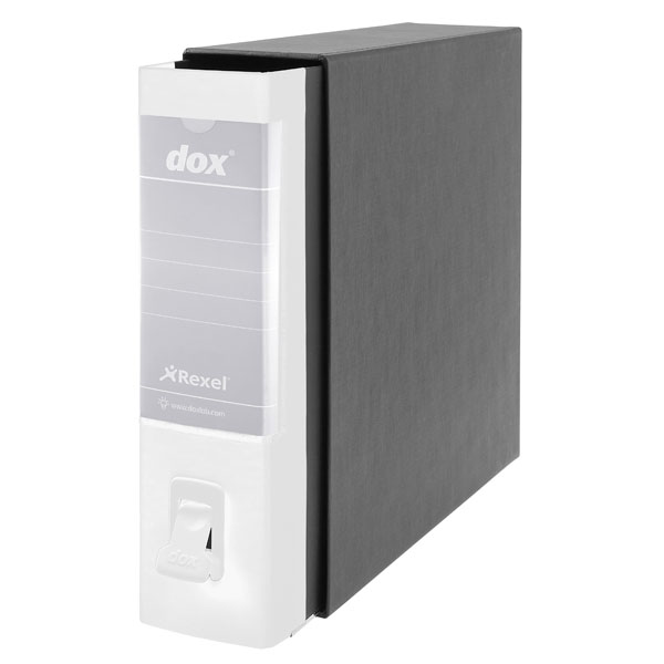 Registratore a leva DOX1 commerciale in legno, dorso 8 cm bianco, misura 28.5 x 31.5 cm, prodotto della marca ACCO. 8004389087081 | initpc.it