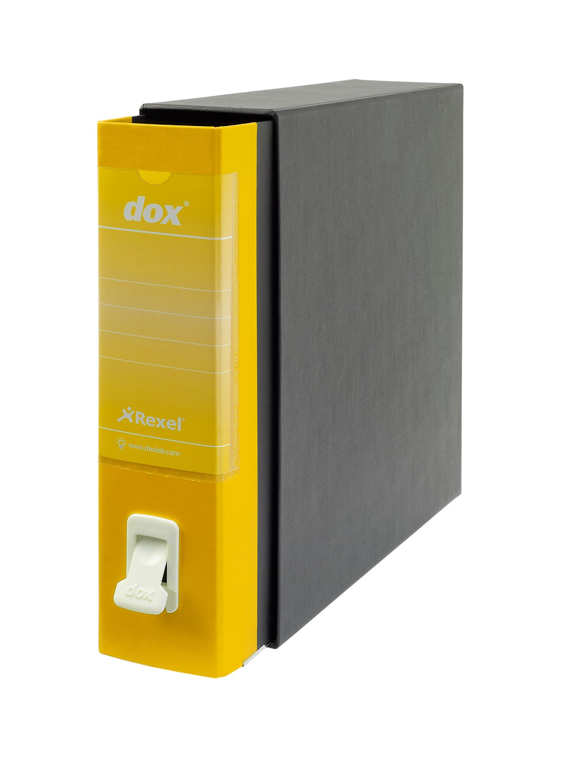Registratore a mano dox 1 commerciale con dorso retrò in giallo e misure 28,5x31,5 cm, marchio AC CO 8004389086992 | initpc.it