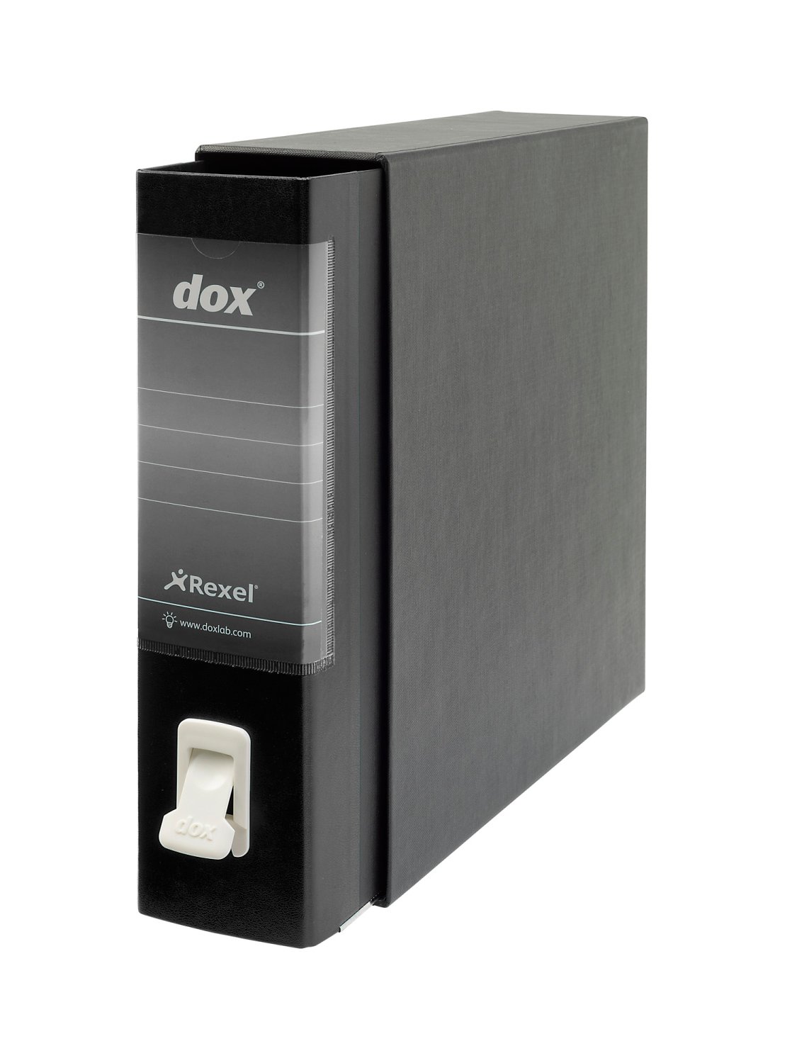 Registratore DOX 1 Commerciale con dorso 8cm in nero, dimensioni 28.5x31.5cm prodotto da Acco 8004389087029 | initpc.it