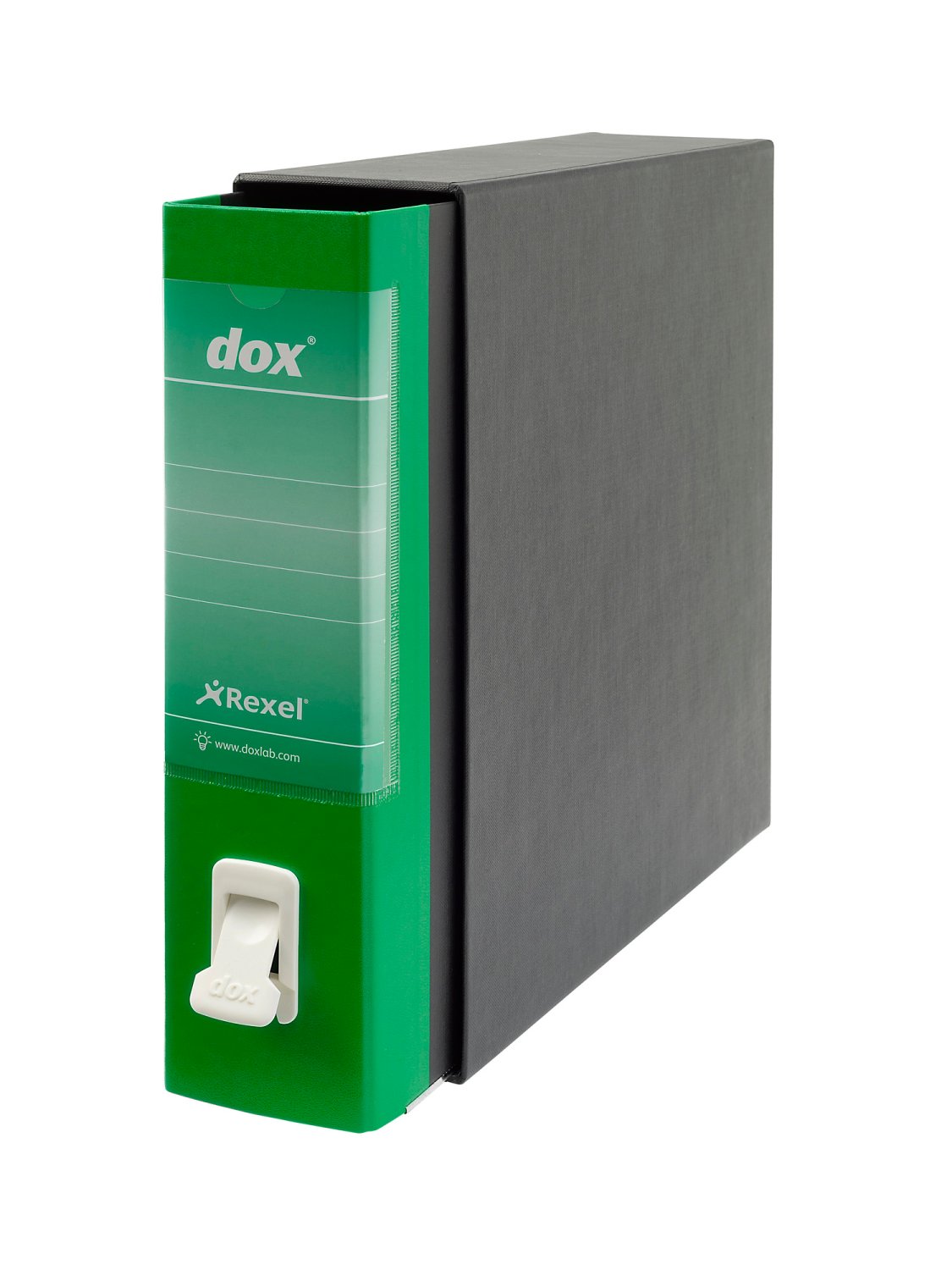 Registratore a leva DOX1 Commerciale di marca ACCO con dimensioni 28,5x31,5 cm e dorso 8 cm verde 8004389087234 | initpc.it