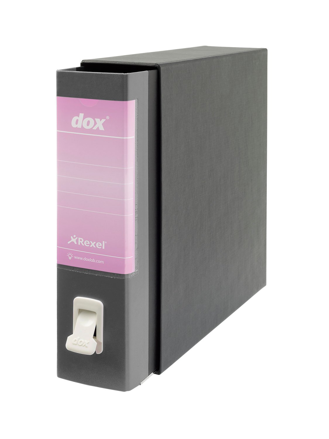Registratore a leva per protocollo Sanitario San Francisco, dimensioni 28,5x35 cm, dorso alto 8 cm in materiale grigio, prodotto Dox. 8004389087487 | initpc.it