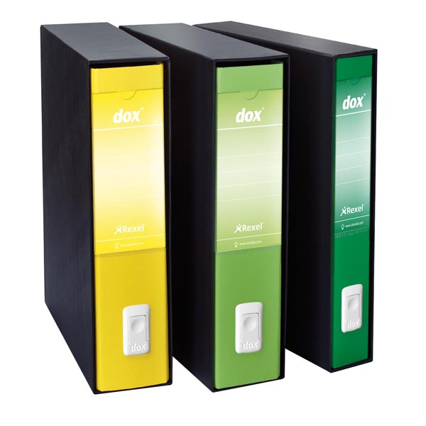 Registratore a leva DOX5 da 28,5x35 cm con dorso 5 cm giallo per rilevare note e idee in qualsiasi momento 8004389087845 | initpc.it