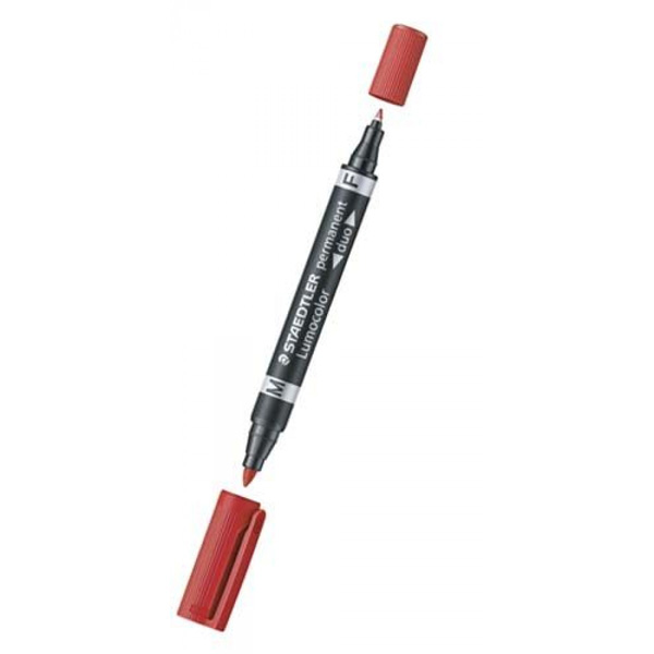 Marcatore doppia punta staedtler lumocolor duo rosso 0,6-1,5 mm penna 4007817348000