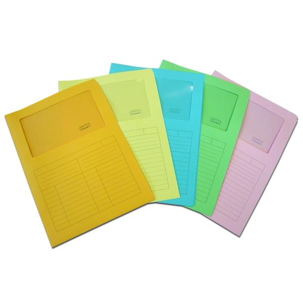 Cartellina sintex con finestra, colore giallo, dimensione 22x31 cm, 120 g/m², confezione da 50 pezzi, marchio Blasetti. 8007758005709 | initpc.it