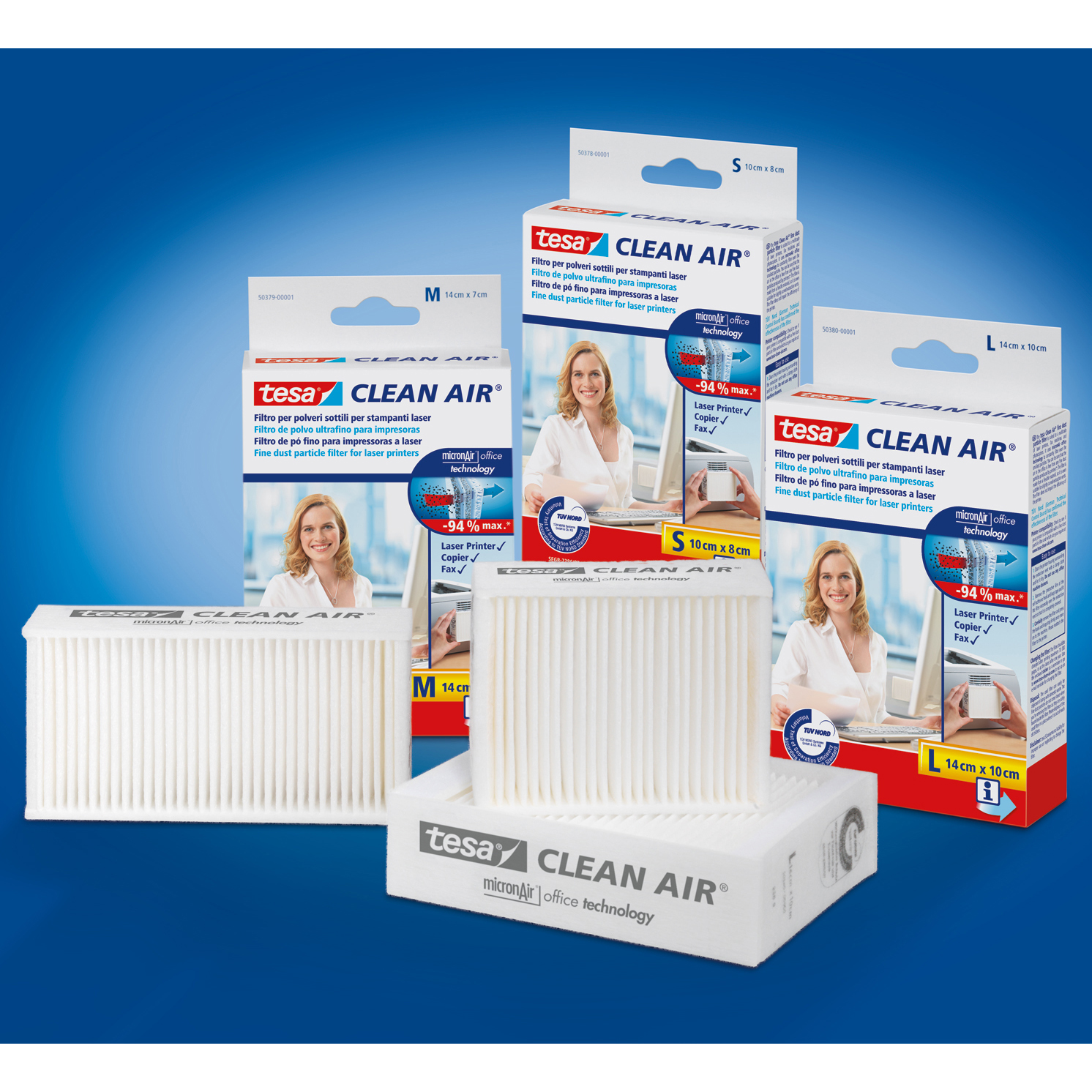 Filtro Clean Air L per Stampanti e Fax 14x10cm Tesa 50380 00000 01 4042448161239