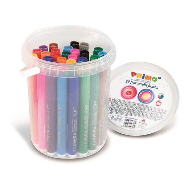 Pennarelli jumbo per disegno e arte, marca Primo, conica e di alta qualità. Utilizzo professionale o hobby. 8006919006227 | initpc.it