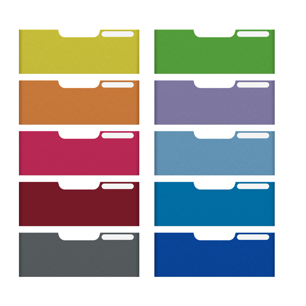 Set 10 Frontalini Colorati per Cassetti 8 2cm Modulo A4 Multiform 337999d 9002493422636