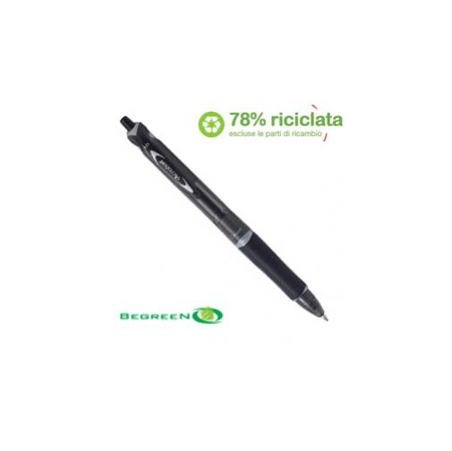 Penna Sfera Scatto Acroball Plastic 0 7mm Nero Begreen Pilot Confezione da 10 Pezzi