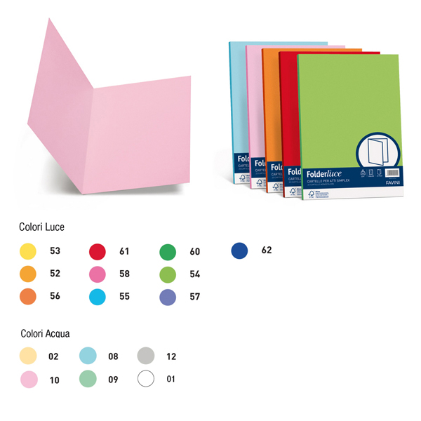 Cartellina atti Favini, pz. 50, colore verdino, formato 25x34 cm, peso 200 g/m², marchio Favini. 8007057262087 | initpc.it