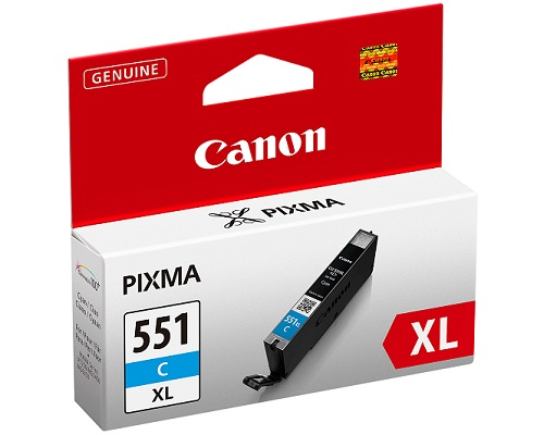 Serbatoio inchiostro ciano Alta Capacità CLI-551XL per stampanti a inchiostro di marca Canon. 4960999904931 | initpc.it