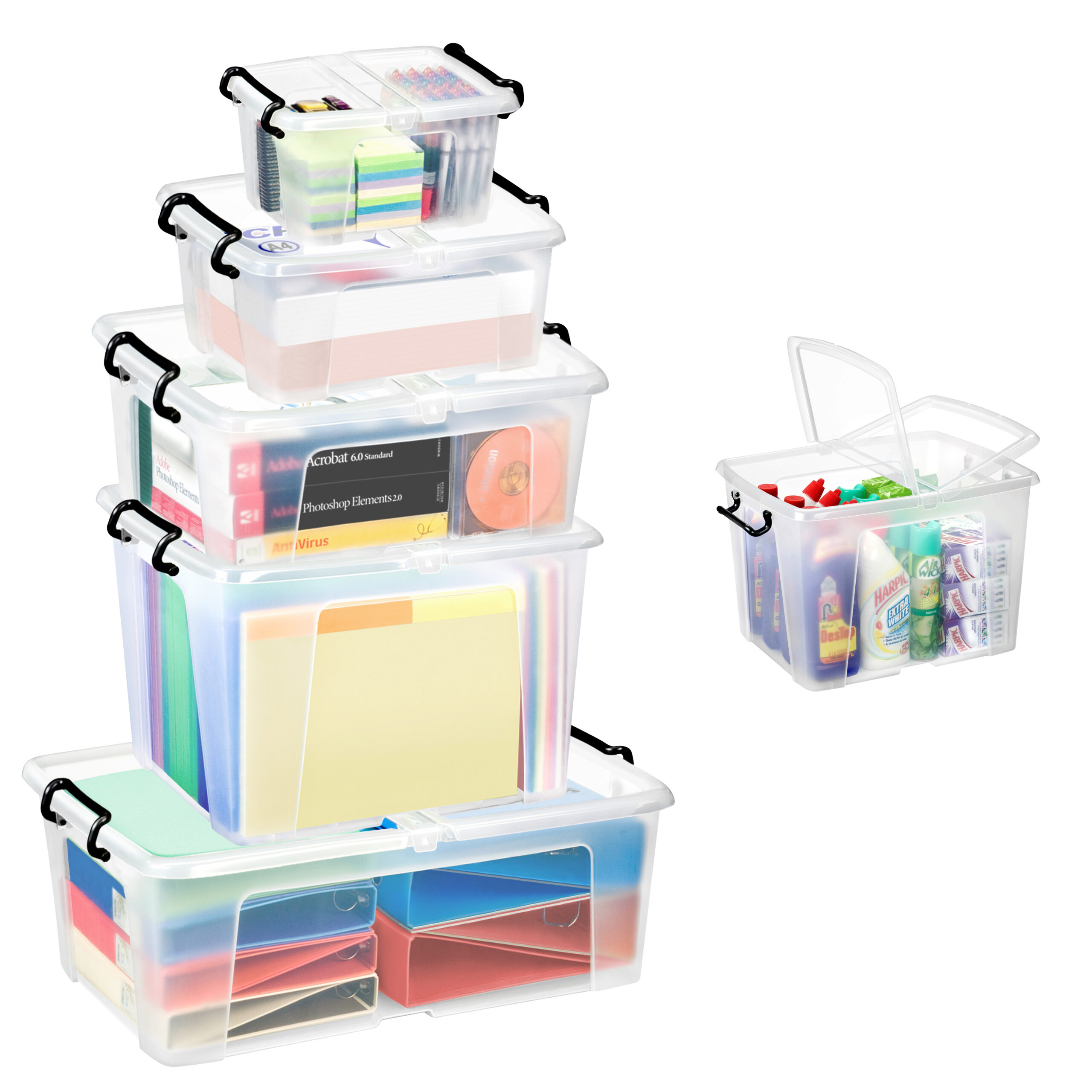 Contenitore trasparente 24 litri 39,5x50x20,2 cm robusto 5021711039528