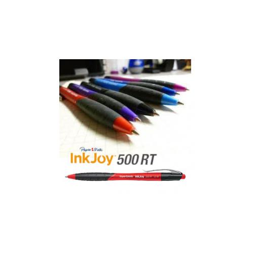Penna Sfera Scatto Inkjoy 500rt Blu 1 0mm Papermate Confezione da 12 Pezzi