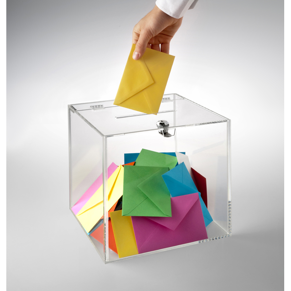 Teca acrilico trasparente 25x25x25 cm con serratura 8010026009859