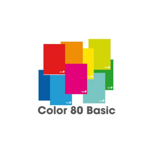 Maxiquaderno A4 80gr 80fg 1 10mm Color 80 Basic Bm Confezione da 10 Pezzi