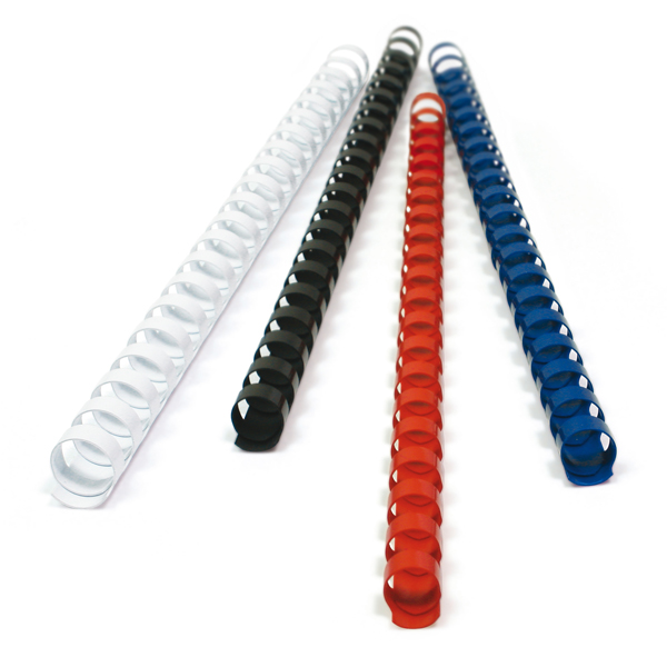 Dorsi plastici a 21 anelli rossi diametro 45mm capacità 370fogli 8025133034311