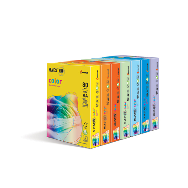 Carta Maestro Color A4 210x297mm 160gr 250fg Rosa Tenue Pi25 Mondi 7241 9003974423906