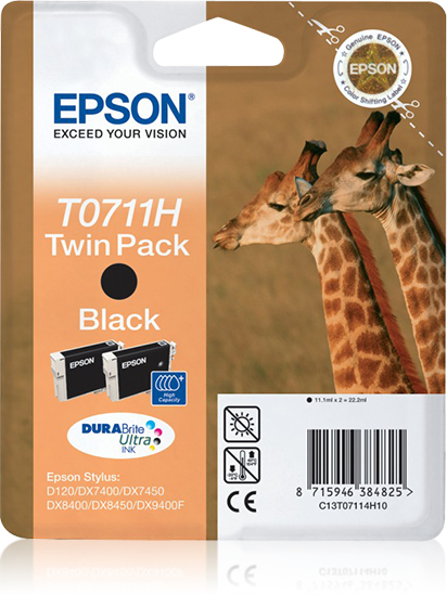 Paquete Twin per Epson, cartucce inchiostro pigmentate nere da stampa a getto d'inchiostro 8715946384825 | initpc.it