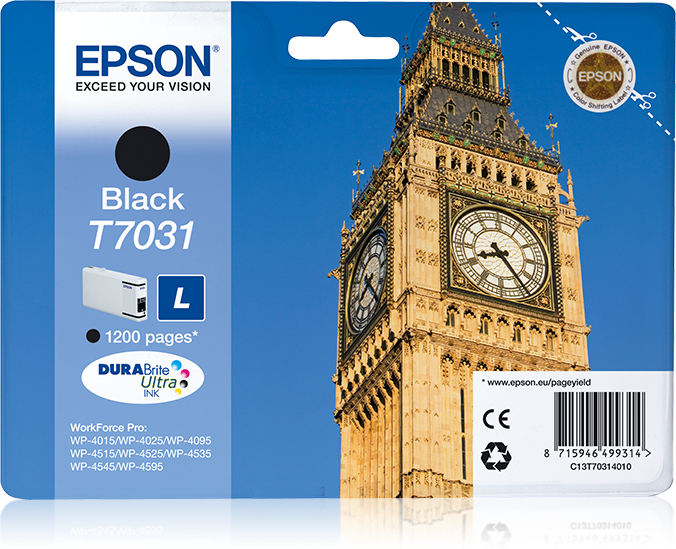 Ink Cartridge L Black 1 2k Epson Business Ink S3 C13t70314010 8715946499314