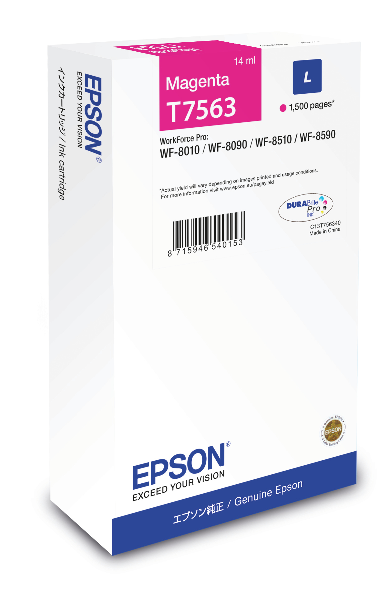 Tanica Magenta L Epson Business Ink S3 C13t756340 8715946540153