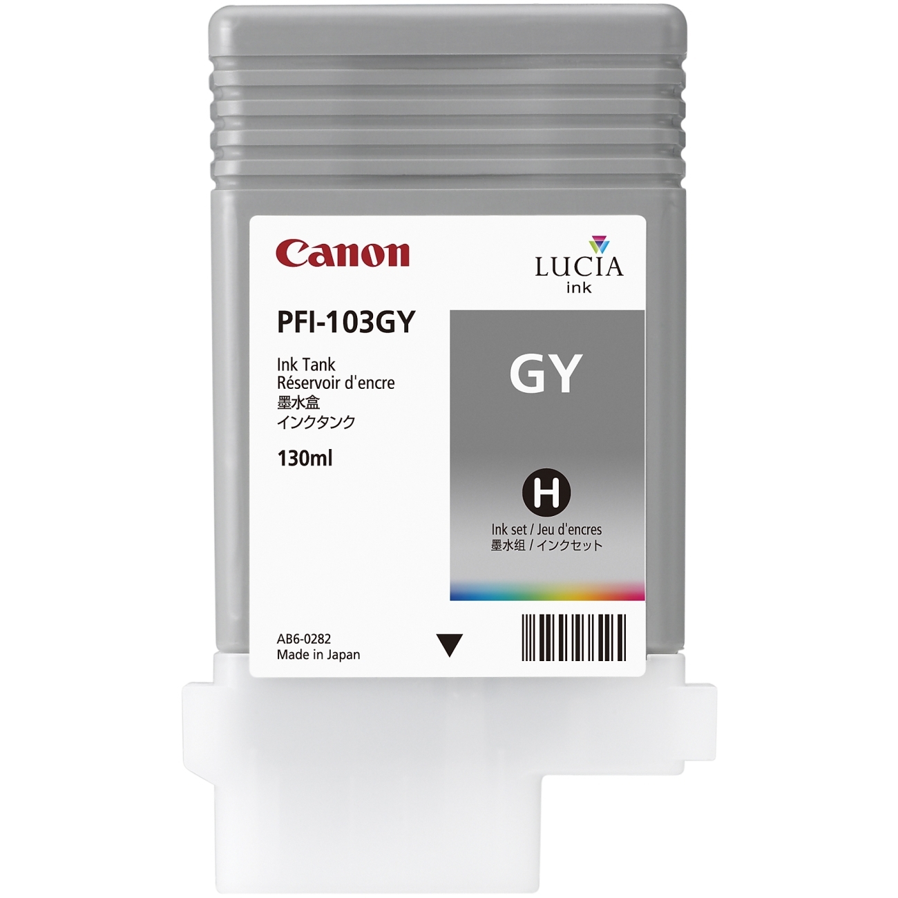 Serbatoio inchiostro Canon, modello PFI-103GY, colore grigio, numero di articolo 2213B001AA, compatibile con la stampante Canon IPF6100 SING 4960999487151 | initpc.it