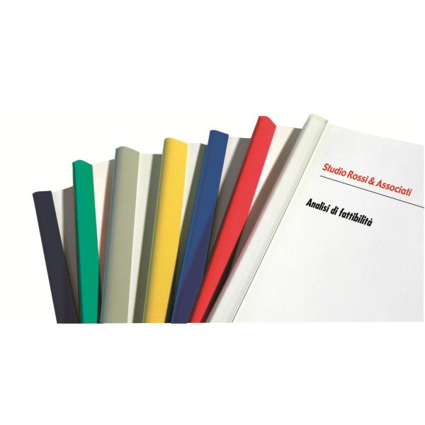 Alt: Dorsino per fogli A4, marca Fellowes, dimensioni: D16mm, colore: Bianco, numero di fogli: 110 8015687018738 | initpc.it