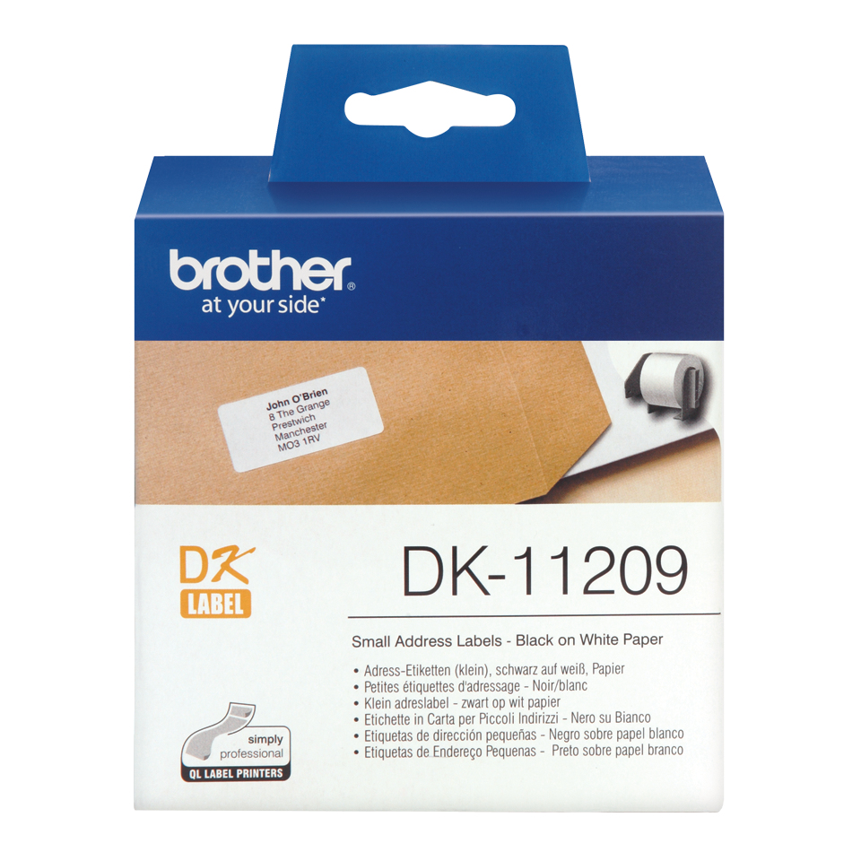 Etichette Adesive Nero Bianco Brother Consumables Ink Dk11209 4977766628136