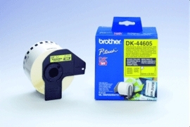 Rotolo di nastro per Brother QL-570, larghezza 54mm x lunghezza 30,48m, colore nero e bianco, non adesivo. 4977766665759 | initpc.it