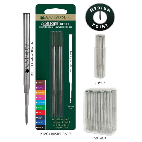 Blister 2 Refill per Sfera Montblanc Nero Punta Large J222401 80333904251