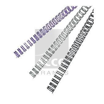 Spirali metalliche per legatura, con 34 anelli e diametro 7mm, in acciaio inox argentato, compatibili con GBC Wirebind, pacchetto da 100 pezzi. 5019577190453 | initpc.it