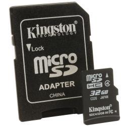 32gb Microsdhc Class 4 Flash Card Kingston Sdc4 32gb 740617175011