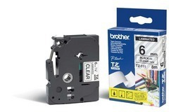 Nastro da 6mm nero su trasparente, marca Brother 4977766684750 | initpc.it