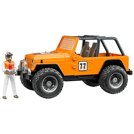 Jeep Cross Country Race Arancione con Pilota Bruder
