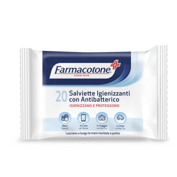 Busta da 20 Salviette Igienizzanti con Antibatterico Farmacotone 3590fc 8003350550326
