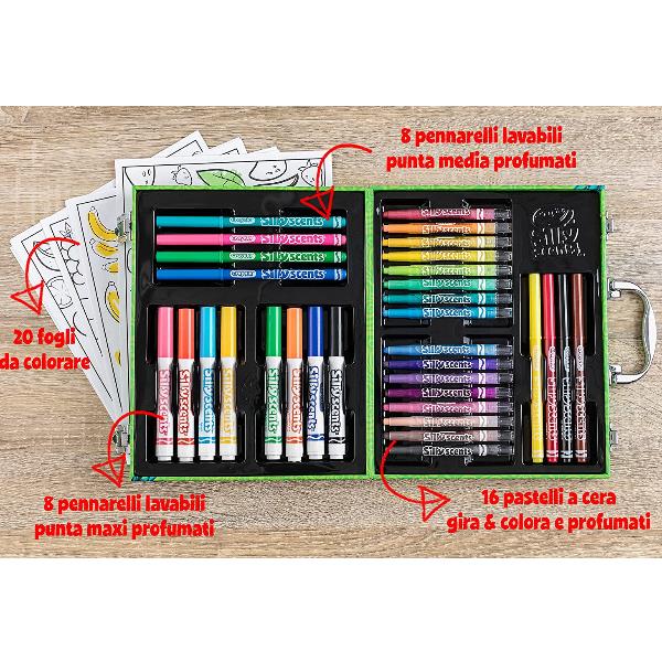 Mini valigetta dei profumi di alta qualità Crayola, con contenitore portatile per tenere in ordine e proteggere i tuoi essenze preferite. 0071662300159 | initpc.it