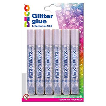 Blister Colla Glitter 6 Penne 10 5ml Argento Cwr Ccod 05884 82426