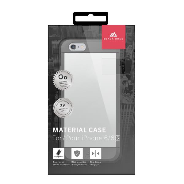 Transparent Glass Cover Iphone 6 6s Black Rock 1010mtr03 4260237638131