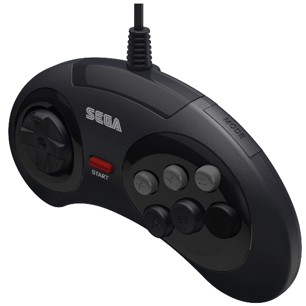 Retro Bit Sega Md Mini 6b Usb Black Koch Media 1035998 7350002937259